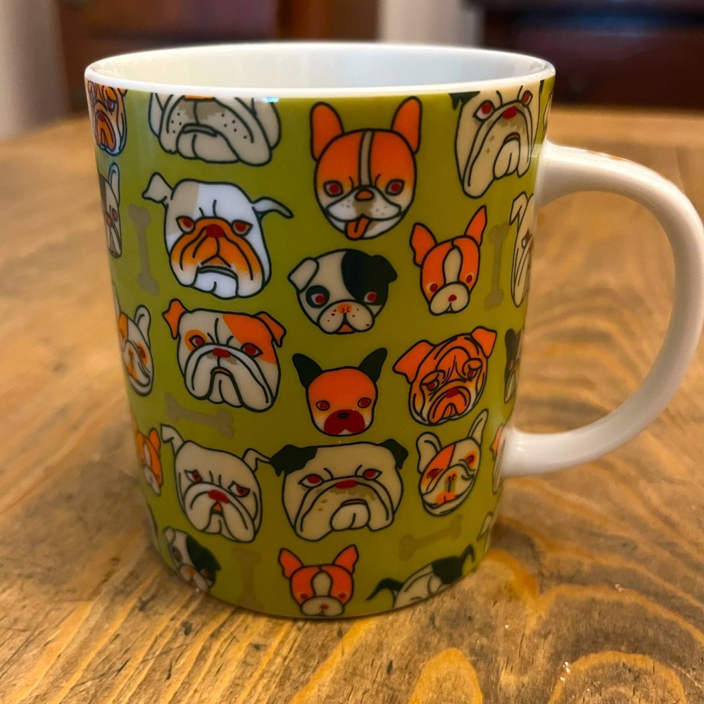 JEWEL MUG Featuring Bulldog Dogs Mug Cup - Made in JAPAN